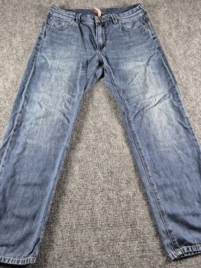 Tommy Bahama Jeans Mens 33x30 Blue Standard Straight Mid Rise Dark Wash Preppy